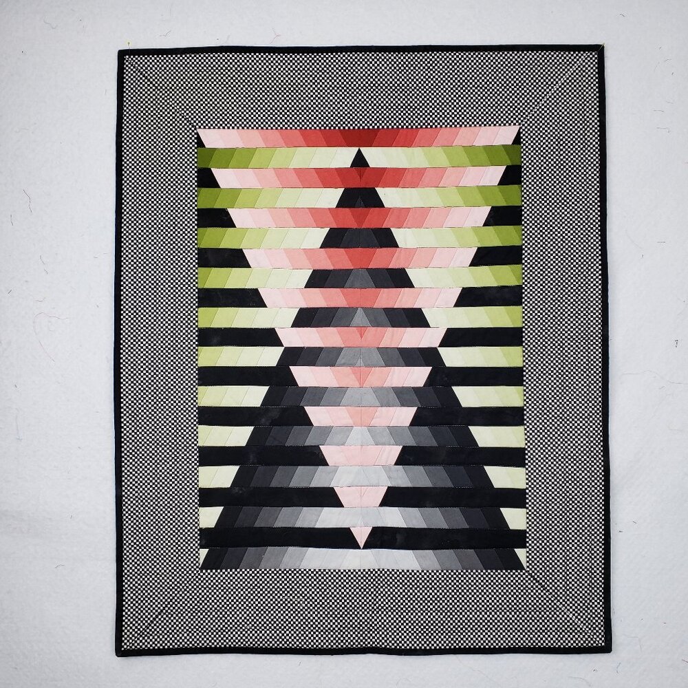 Hand Crafted Modern Design Pieced Quilted Wall Hanging Decor